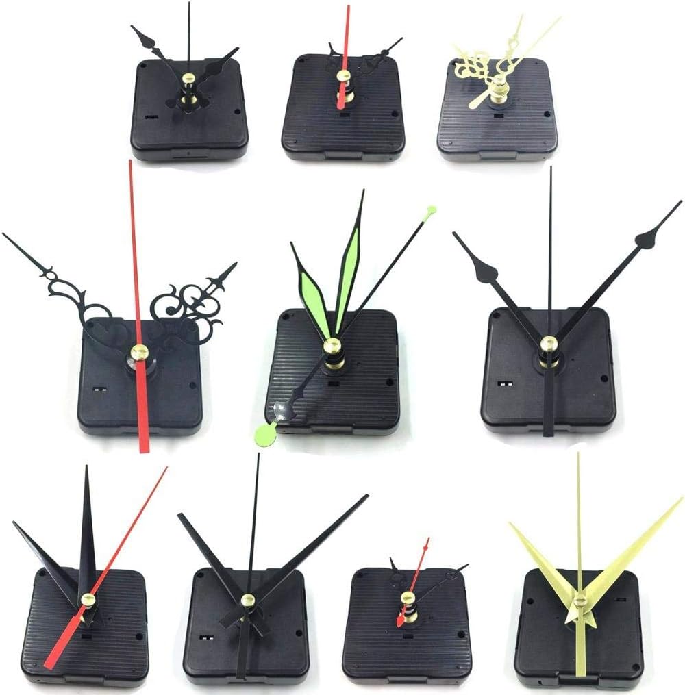 CosCosX 20Sets Black Quartz Clock Movements Mechanism