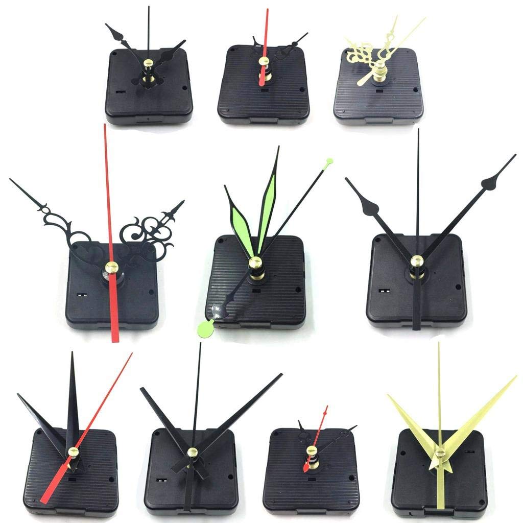 Buy CosCosX 20Sets Black Quartz Clock Movements Mechanism Quartz Clock Motor with Hands Silent