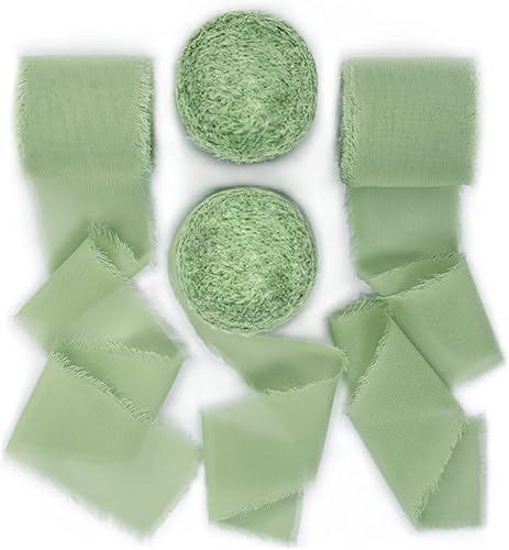 Miniatura 6 de Socomi - Rollo de cinta de gasa con franjas de color de muestras, 1-34 pulgadas x 7 yardas, 4 rollos de cintas hechas a mano para invitaciones de