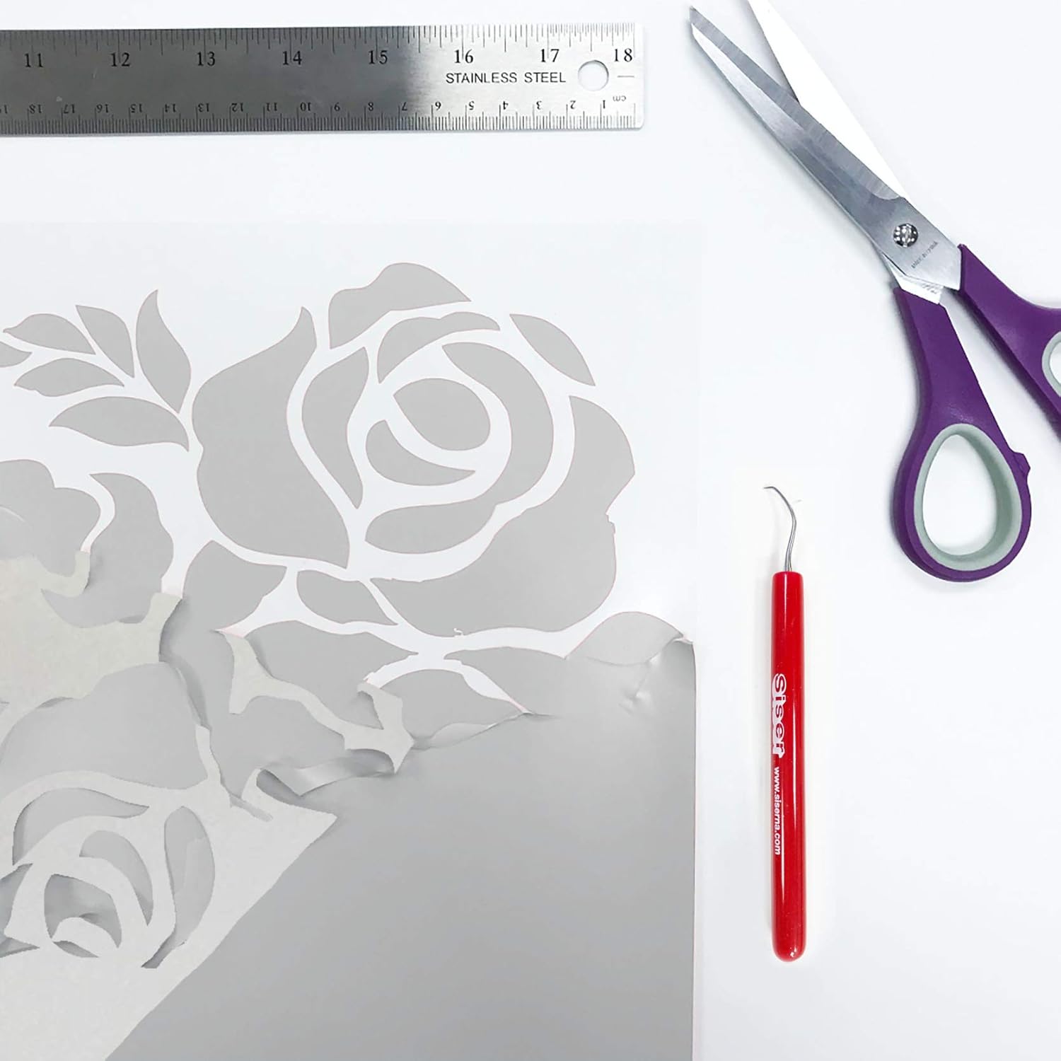 Siser StripFlock Pro HTV 12"x10yd Roll (White) - Textured Heat Transfer Vinyl - for use with Siser, Cricut and Silhouette Cutters - CPSIA Certified