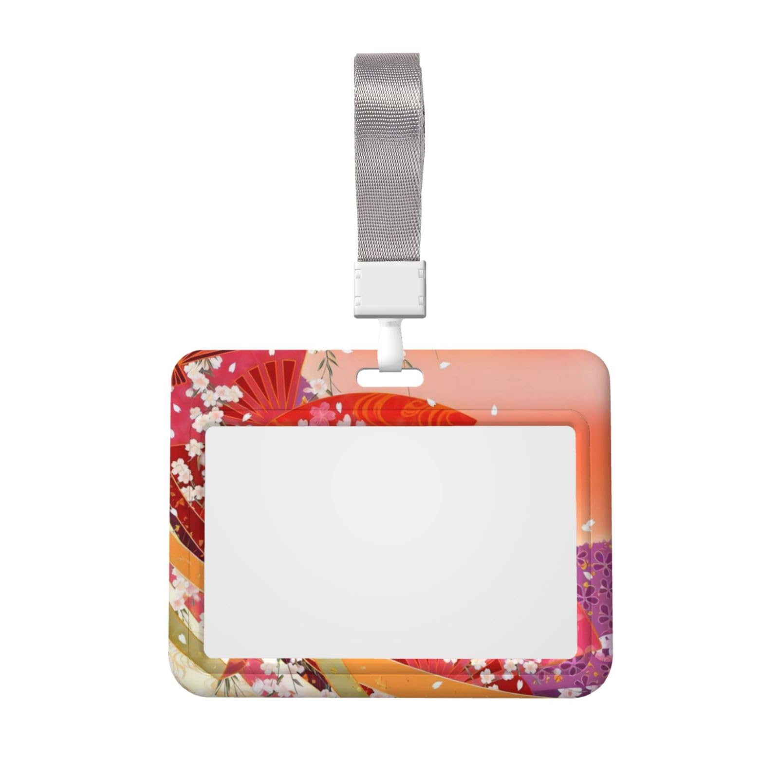 Amazon.co.jp: Idカードホルダー 和風 和柄 春 桜散る ネームホルダー