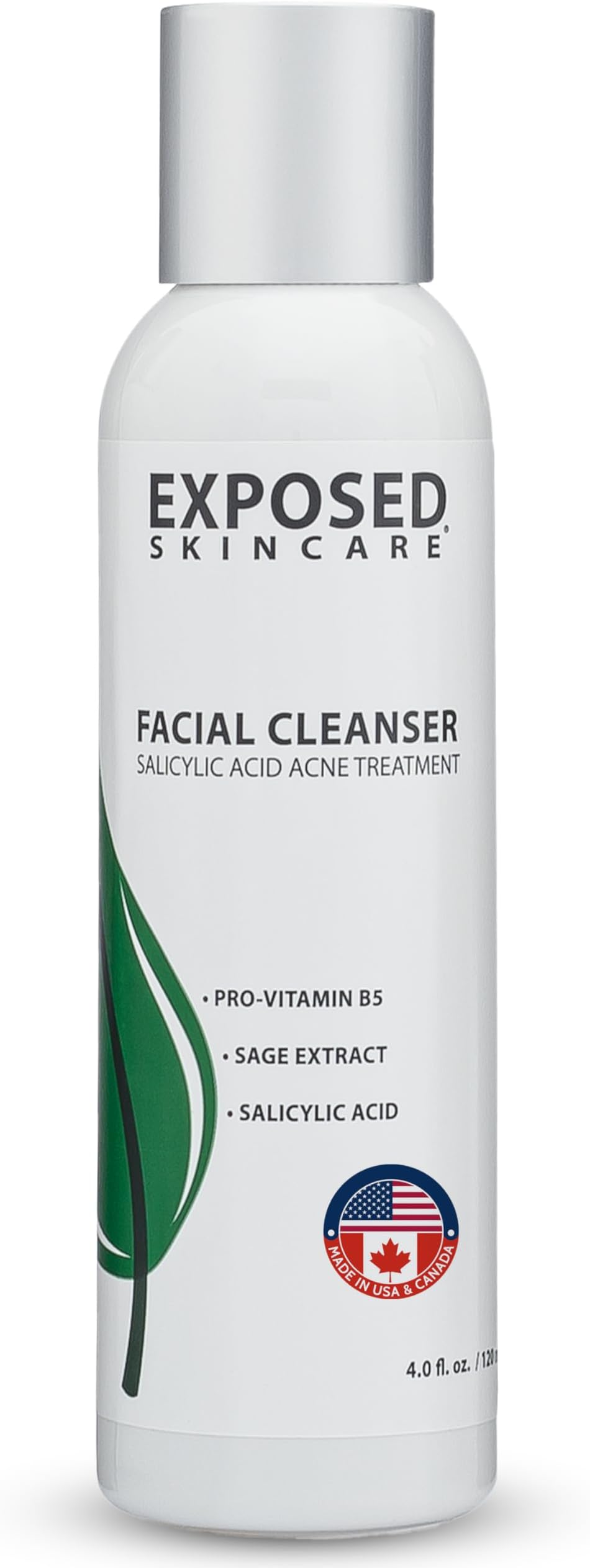 - Exposed Skin Care, Acne Facial Cleanser with 0.5% Salicylic Acid for Sensitive and Acne-Prone Skin – Gentle Daily Face Wash for Breakout, Blackhead and Excess Oil – Natural, Non-toxic and Cruelty Free