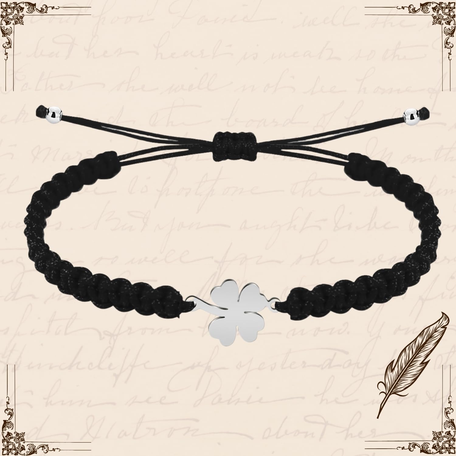cotigo Pulsera Hilo Destino con Simbolos de acero inoxidable, amuletos de proteccion y suerte, Amuletos contra el mal de ojo - Pulsera Mujer/Pulsera Hombre, regalo original.