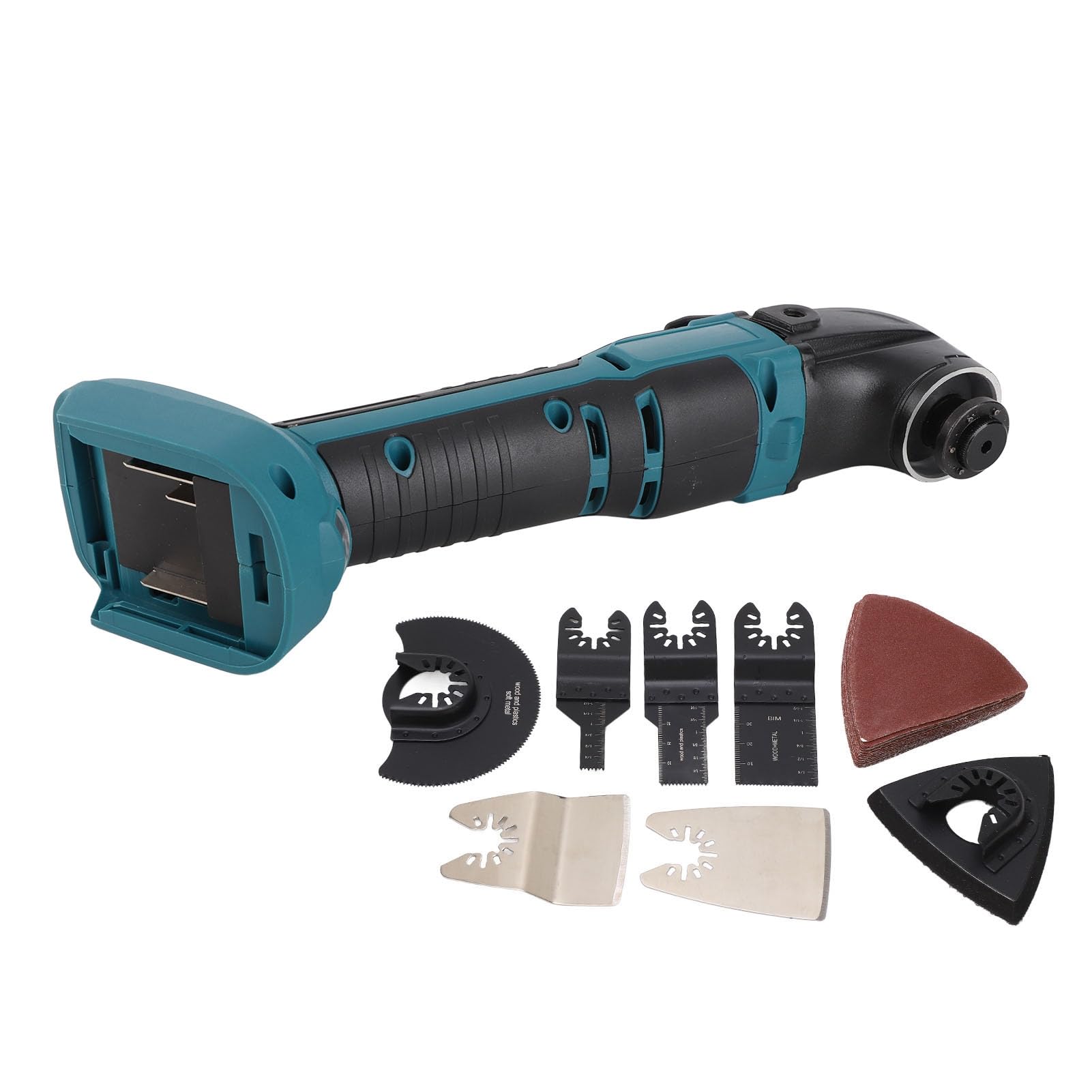 Annadue Kit de Herramientas Oscilantes 6000-20000RPM Sierra Multiherramienta Inalámbrica para Carpintería, Multiherramienta Oscilante Ajustable de 6 Velocidades con Construcción de ABS y ángulo de