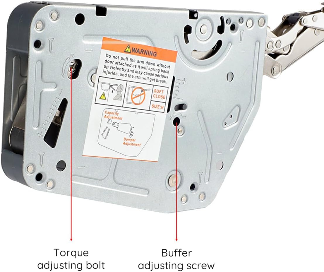 Soft Close Cabinet Lift Up Hinge Adjustable Flap Stay Support System