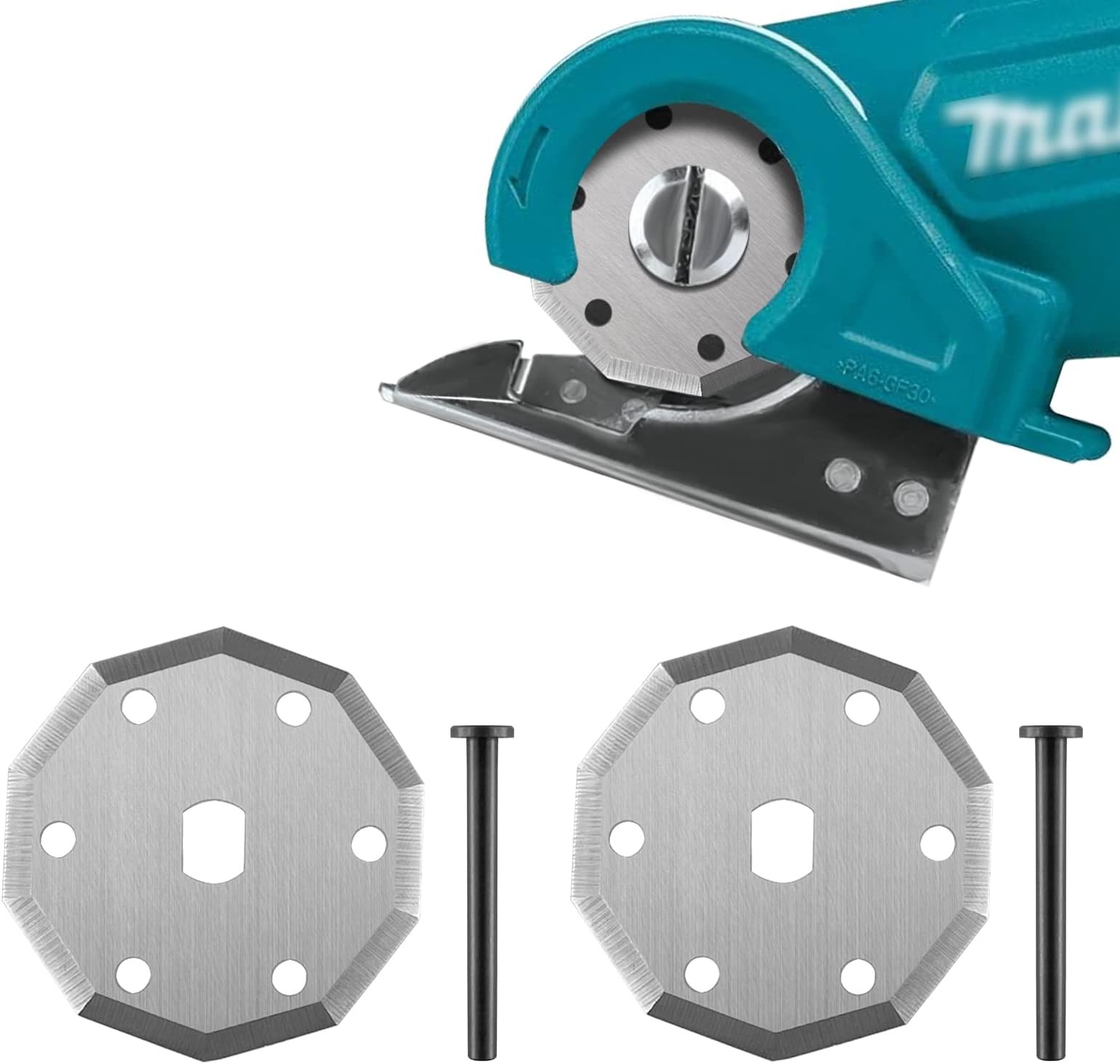 Replacement Rotary Blades Compatible for Makita198604-1 PC0,Alloy Steel Blades fit for Makita Cordless Multi-Cutter,2 Pcs