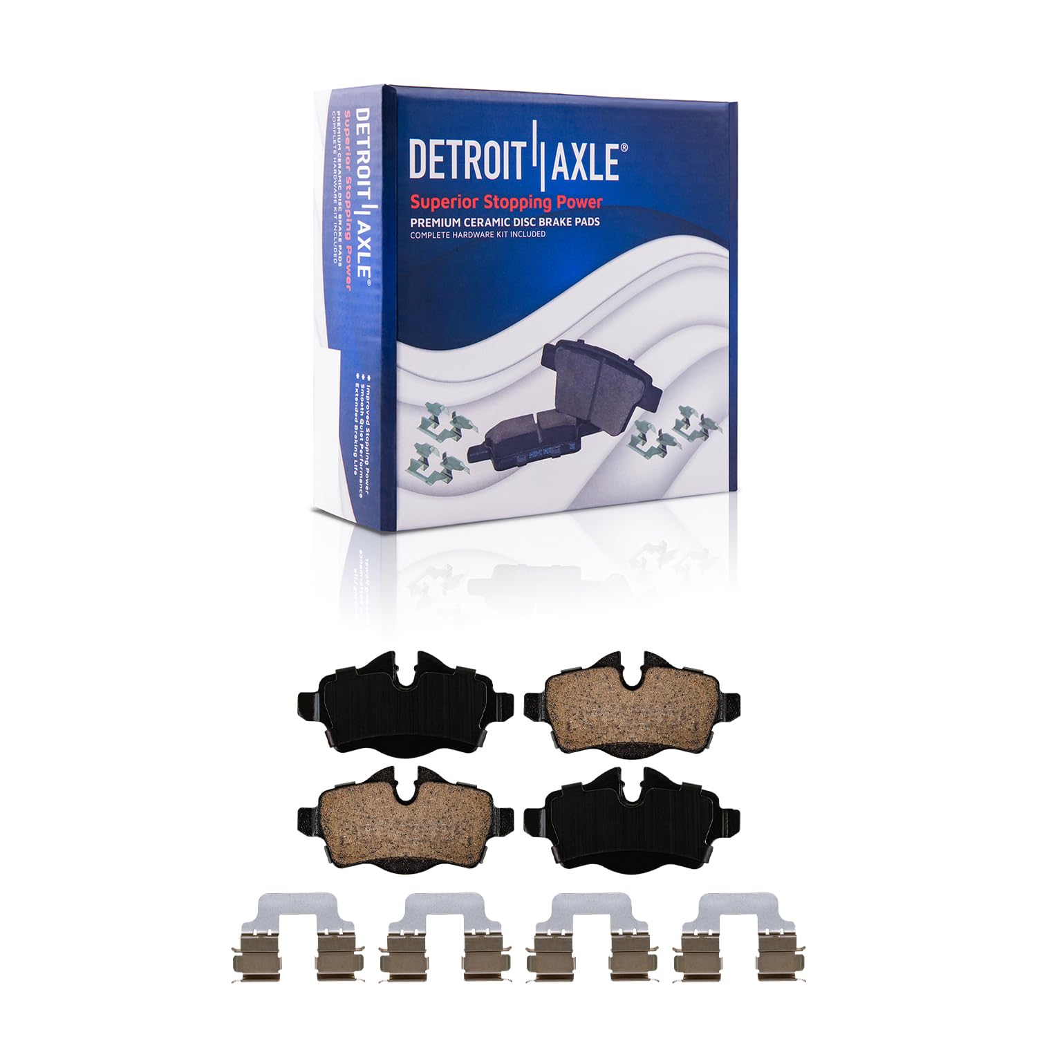 Detroit Axle - Rear Brake Pads for 2007-2015 Mini Cooper, 2008 2009 2010