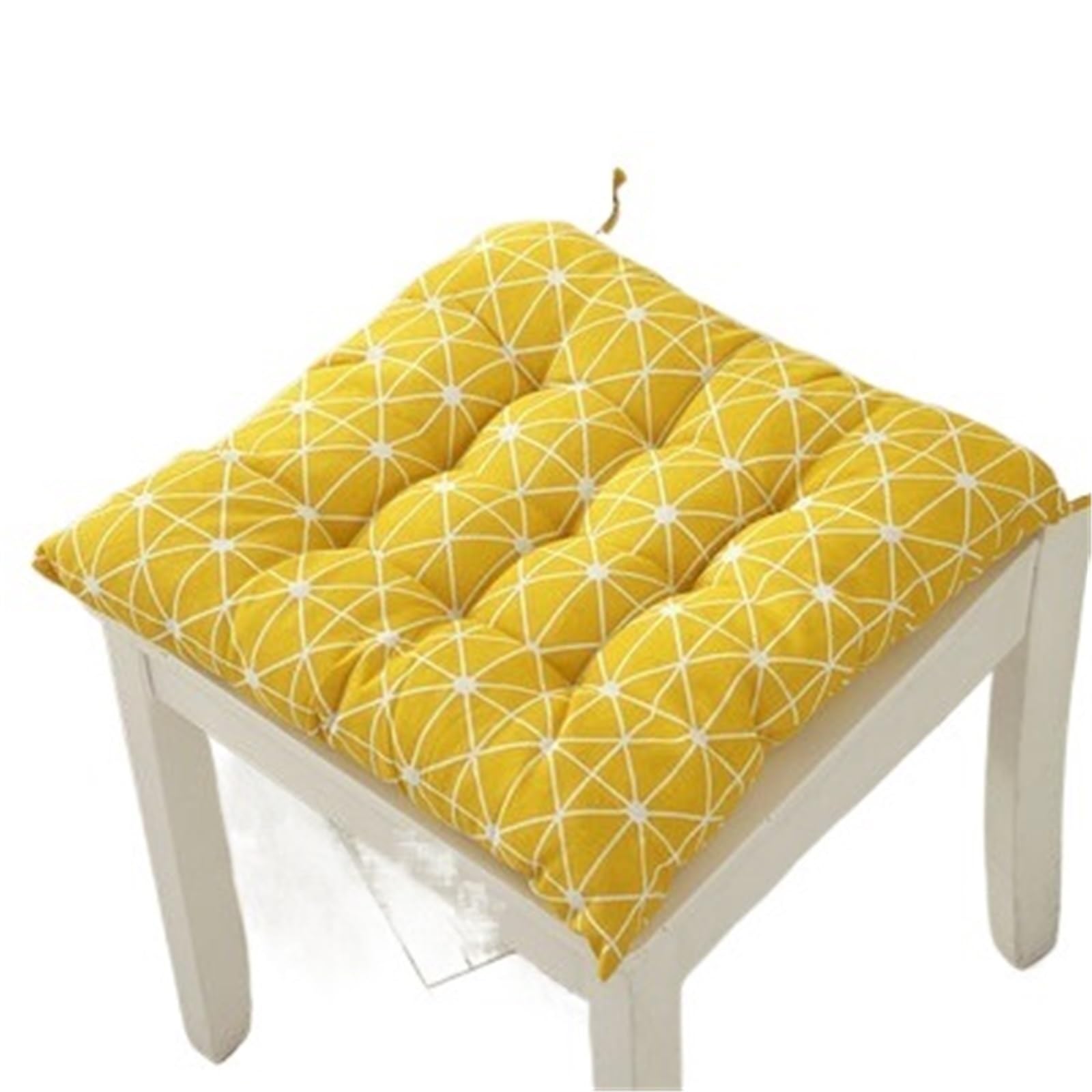 GIJMZY Chair Thickened Seat Cushion Stool Butt Office Four Seasons Hip Pad Breathable Soft Linen(Color1,45x45cm)