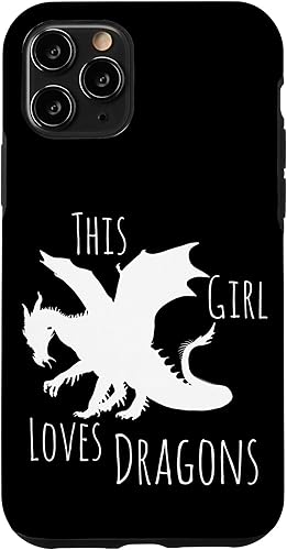 Funda de regalo para iPhone 11 Pro This Girl Loves Dragons Cool Fantasy Mythical Criature Funda de regalo para iPhone 11 Pro This Girl Loves Dragons Cool Fantasy Mythical Criature