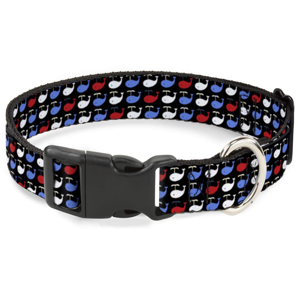 Collier pour chien motif baleines solide qui ne s'ouvre pas pendant la promenade