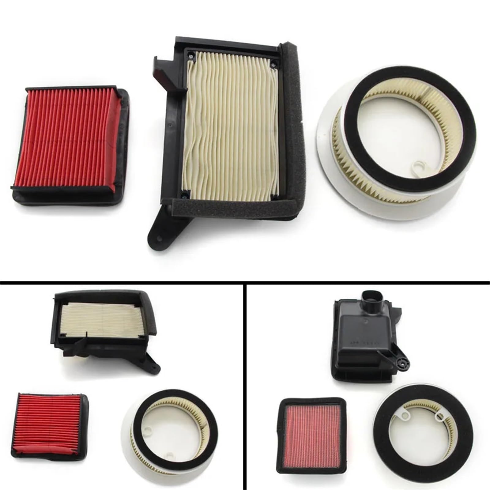 Filtr powietrza motocyklowy pasuje do Yamaha XP530 TMAX530 XP530 TMAX530 DX XP530 TMAX530 SX 59C-15408-00 BC3-15407-00 Konstrukcja dwuwarstwowa stalowa‌