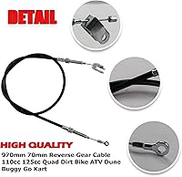Vista 3 de DEHE 965.2mm/38" Cable de engranaje inverso 110cc 125cc Quad Dirt Bike ATV Dune Buggy Go Kart