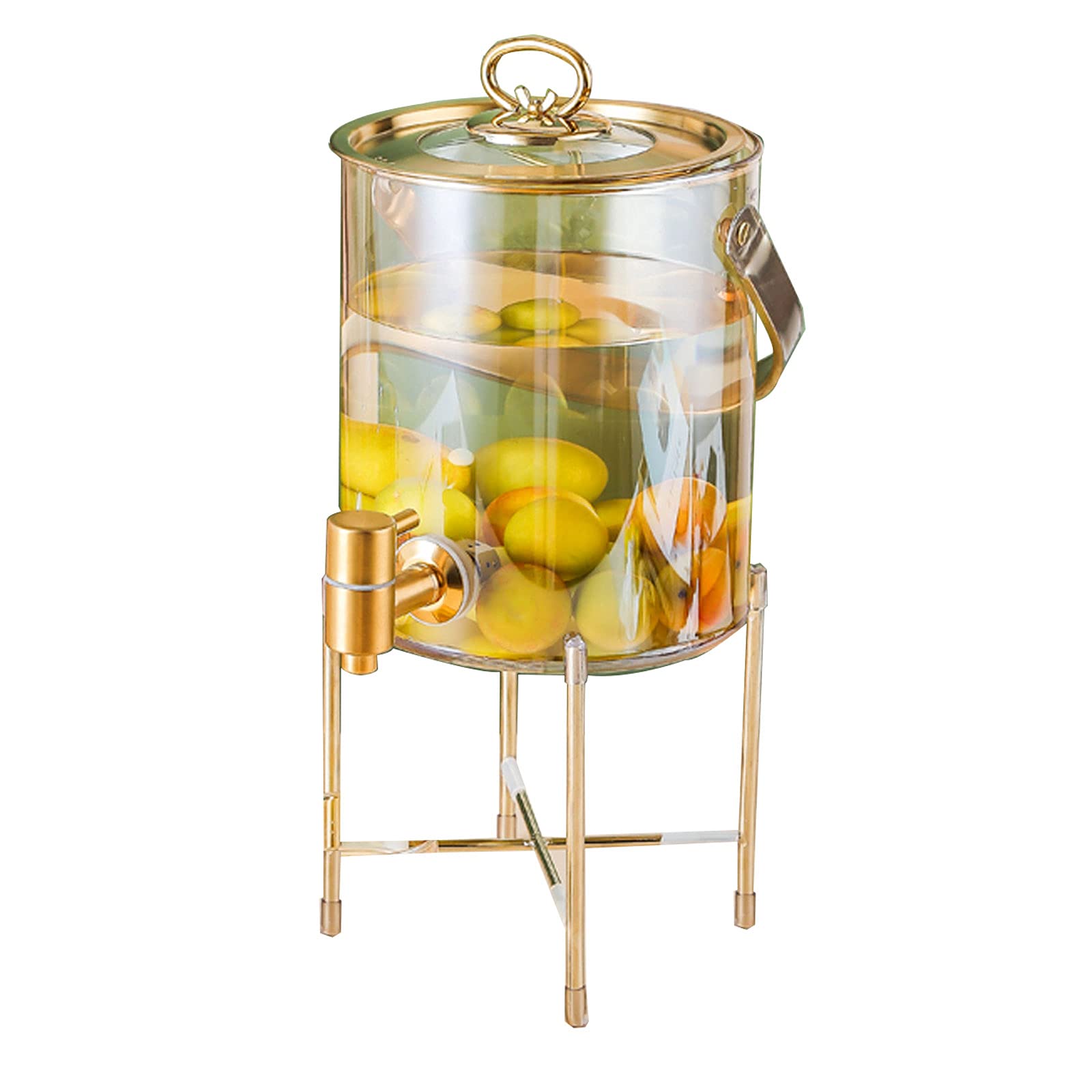 Getränkespender Fass-Getränkespender mit Ständer, Getränkespender mit Wasserhahn, Glasgefäß, Getränkespender für Cocktails, Saft, Wasser, hohe Temperatur