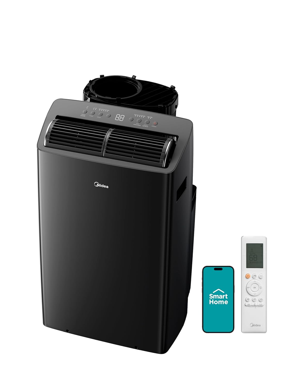 Midea Duo 14 000 BTU 12 000 BTU SACC High Efficiency Inverter Ultra Quiet Portable Air Conditioner with