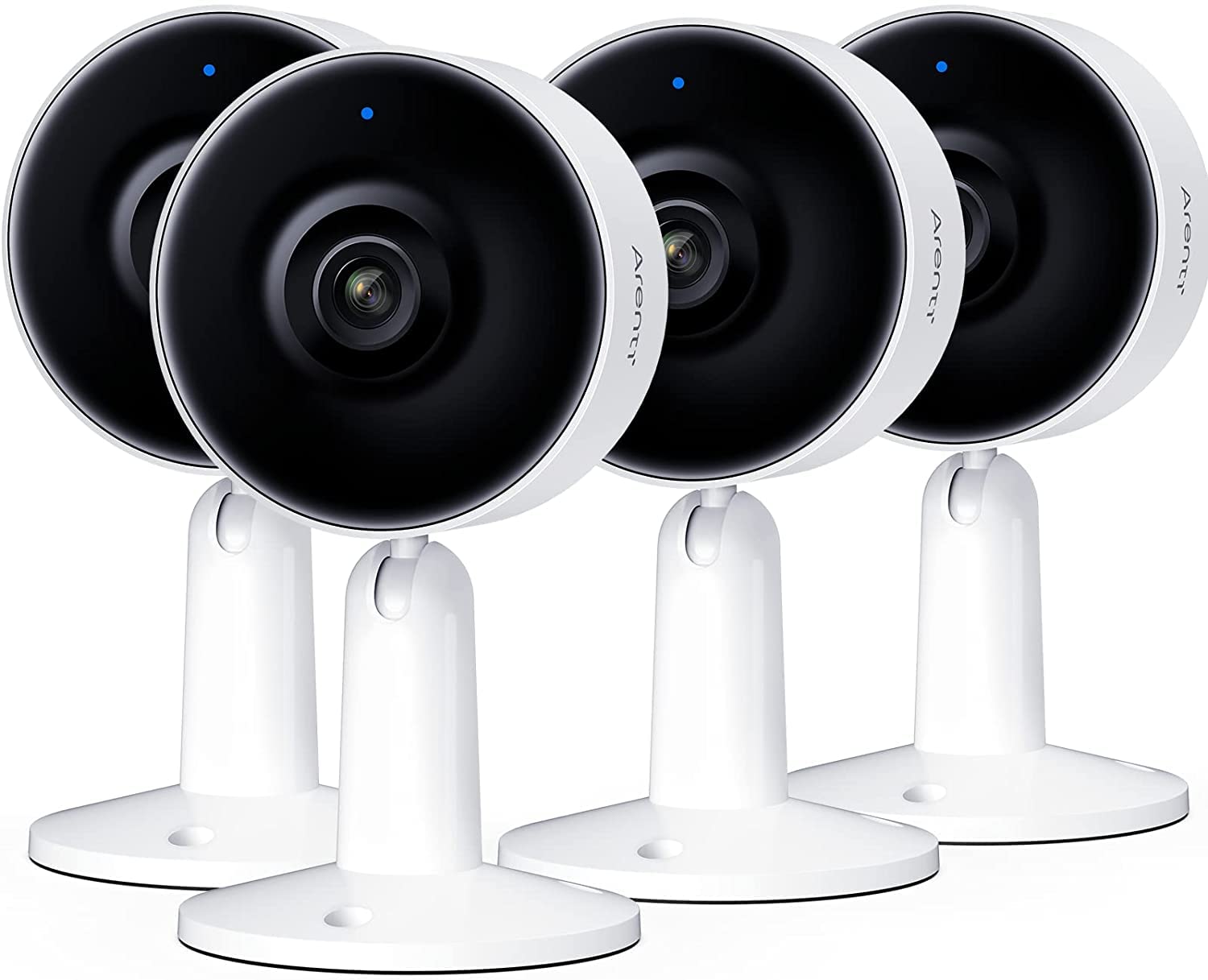 ARENTI IN1 Cámara Vigilancia WiFi Interior, 1080p Full HD Baby Monitor con Visión Nocturna, Cámara para Mascotas, Audio Bidireccional, Detección de Sonido de Movimiento, Compatible con Alexa, 4PC
