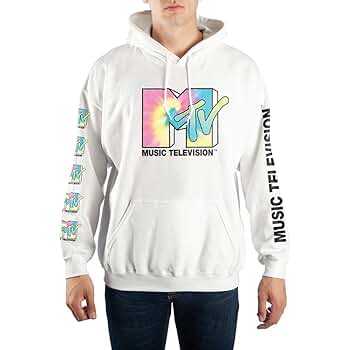 Amazon.com: Bioworld MTV Hoodie Sweatshirt-Small White