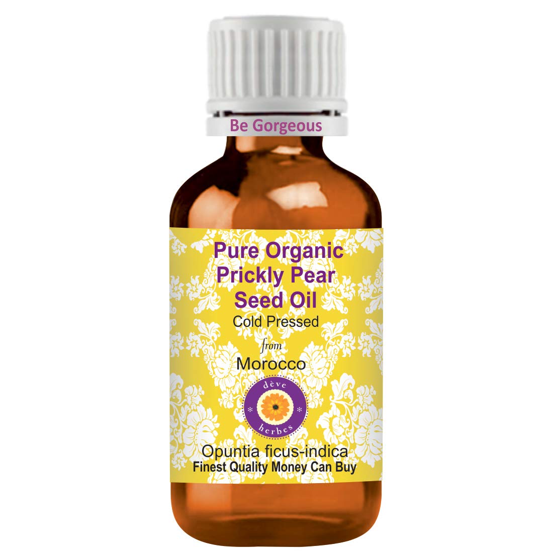 Deve Herbes Pure Organic Prickly Pear Seed Oil (Opuntia ficus-Indica) Cold Pressed 5ml (0.16 oz)