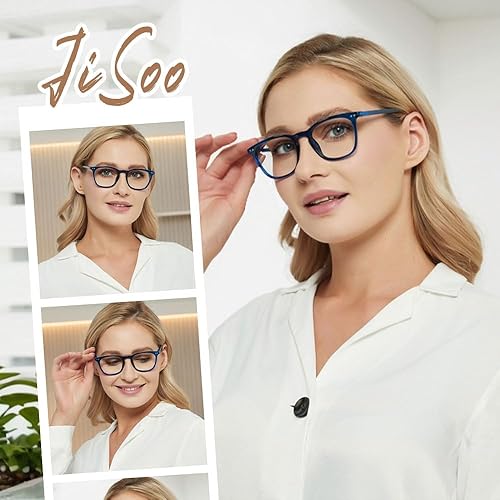 Miniatura 9 de JiSoo Gafas de lectura para mujer de 1.75 pulgadas, diseño elegante, para lectores de 1.75, lentes de lectura para mujer de más de 1.75 pulgadas con