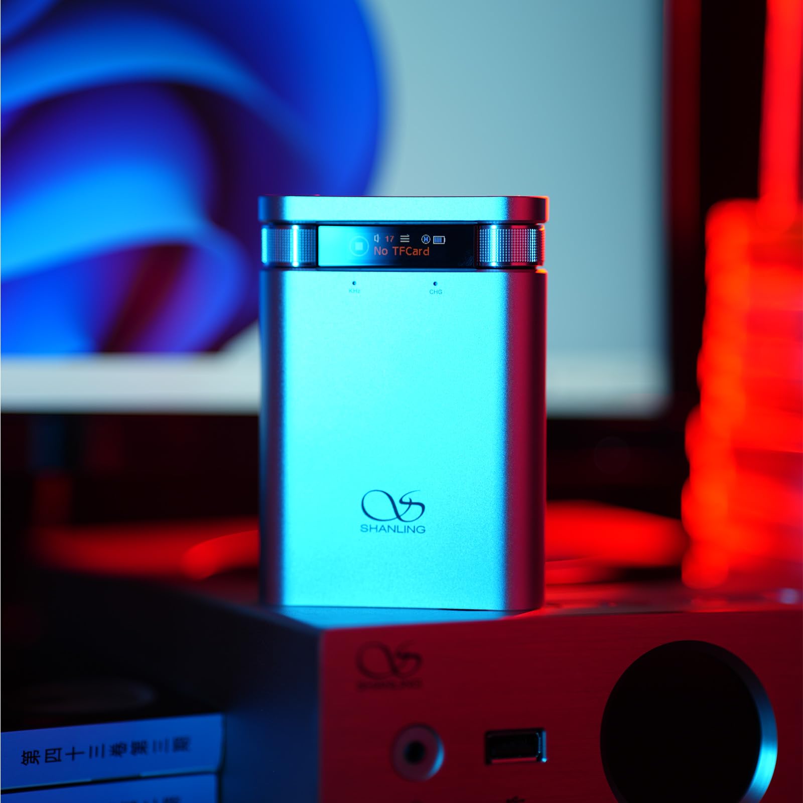Shanling H2 Decoder - Amplificatore per cuffie All-in-One, Bluetooth 5.0, DAC 43198, USB XU208, 3,5 mm + uscita bilanciata da 4,4 mm, display con batteria, riproduzione locale (argento)