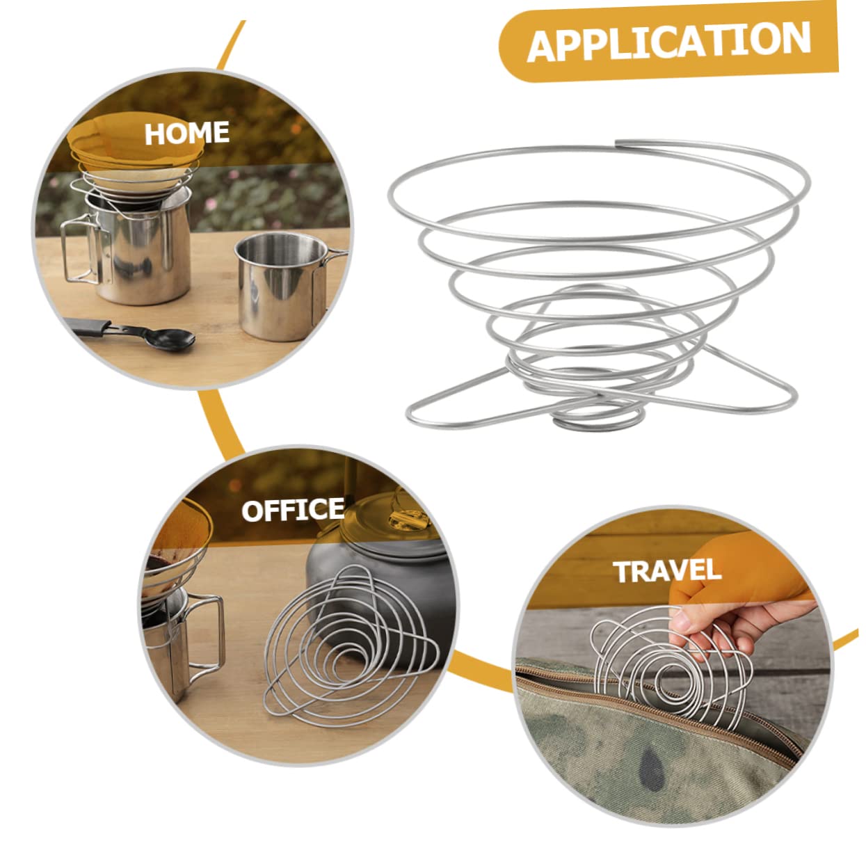 Unomor Portable Coffee Dripper Funnel for Manual Brewing Easy to Clean for Travel and Camping Household Use Enjoy Rich Flavor Without