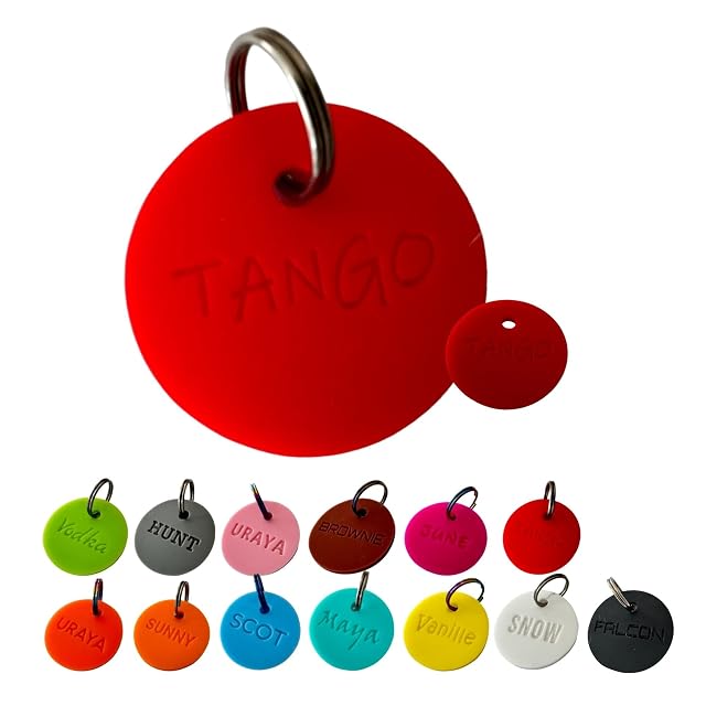 Medalla original grabada de silicona para perros o gatos, medallón personalizable flexible