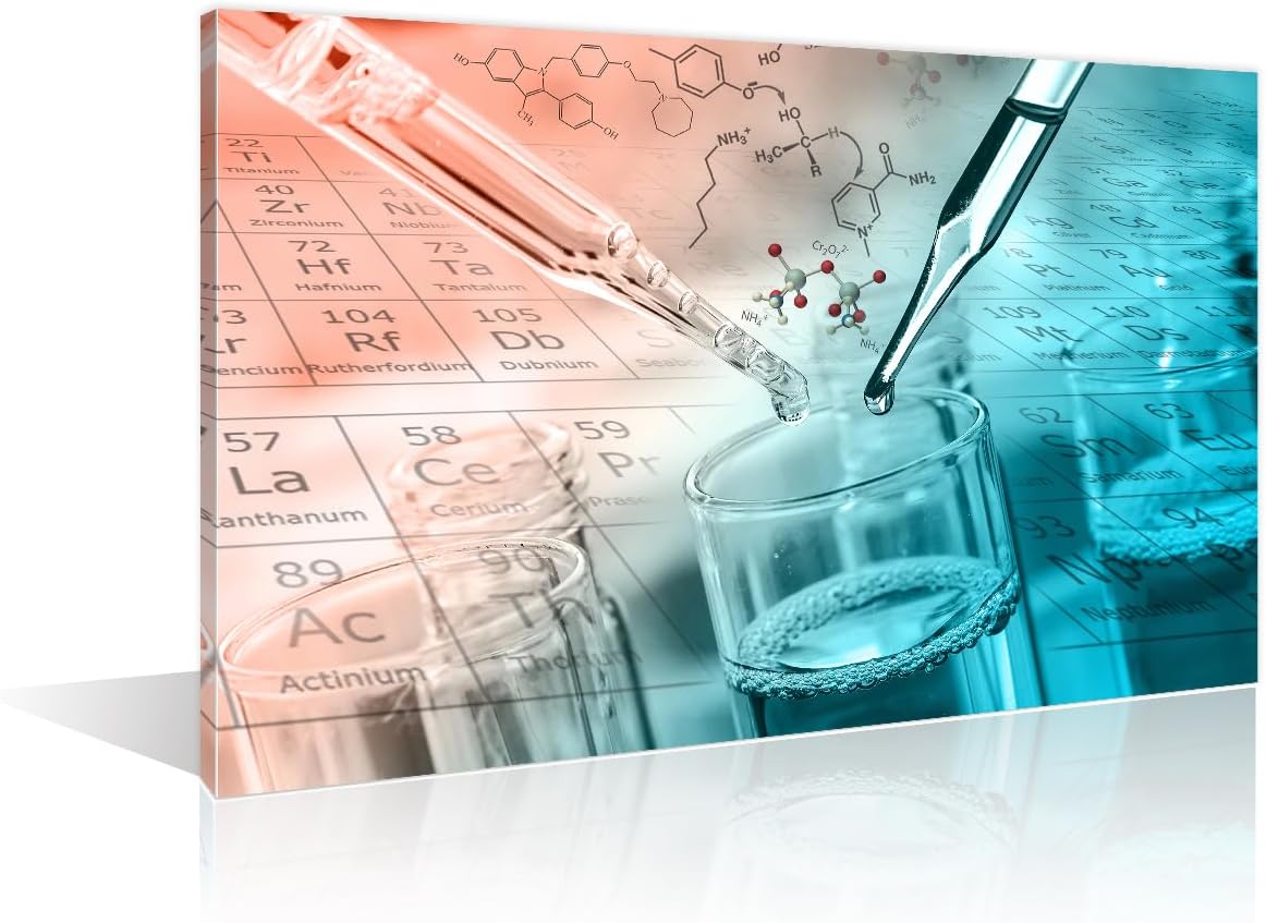 Canvas Wall Art Medical Hospital Background in Blue Wall Decor for Living Room 1 Pieces Stethoscope Artwork Wall Decor for Bedroom Giclee Wooden Framed Gallery-Wrapped Ready to Hang, 24" Wx36 H