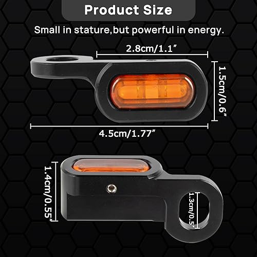 Miniatura 8 de psler Mini luces indicadoras de señal de giro LED para motocicleta, luces intermitentes, luz intermitente, montaje de palanca de embrague de freno,