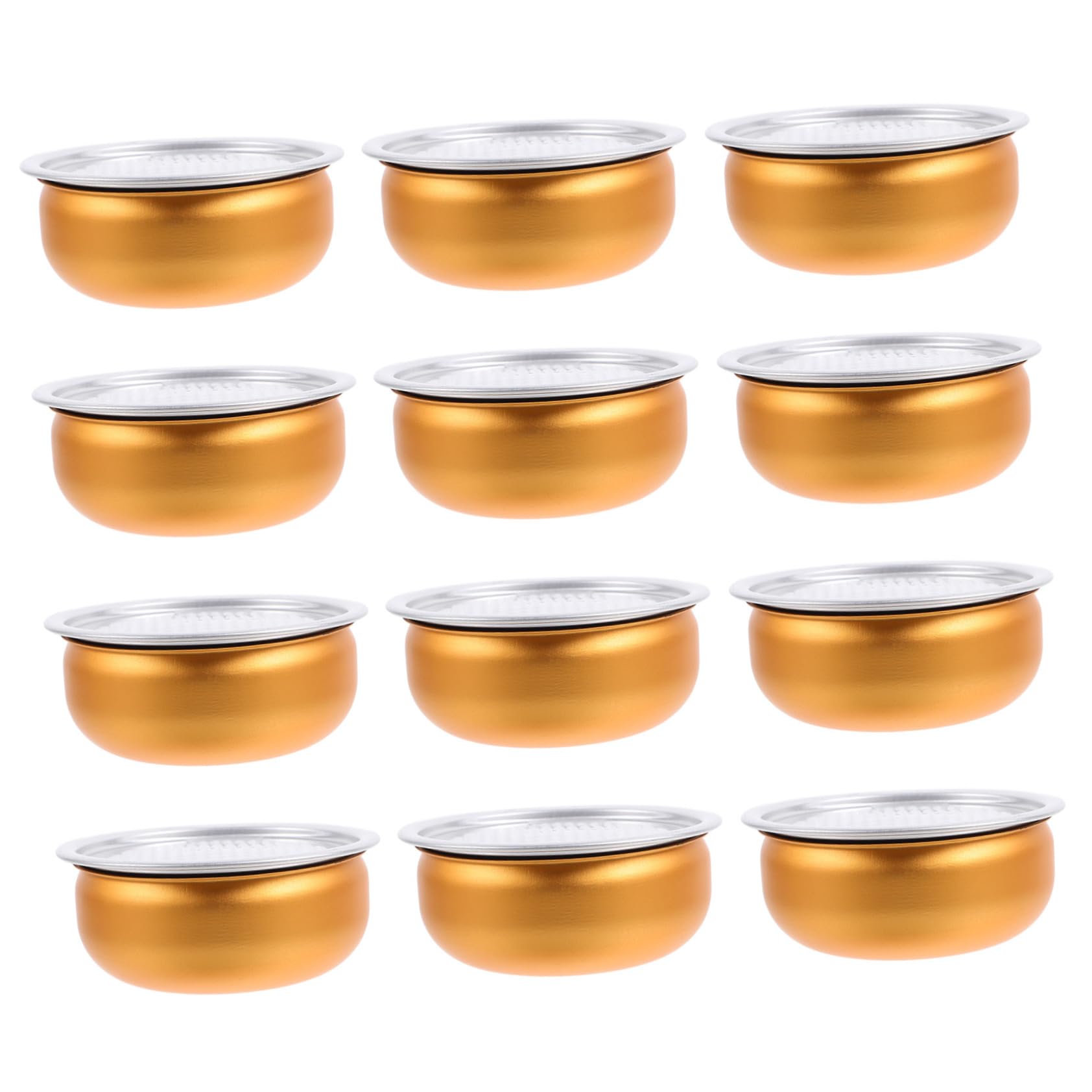 SHERCHPRY 12pcs Aluminum Can with Lid Airtight Metal Containers for Tea Candles and Projects Smooth Finish for Versatile Storage Needs