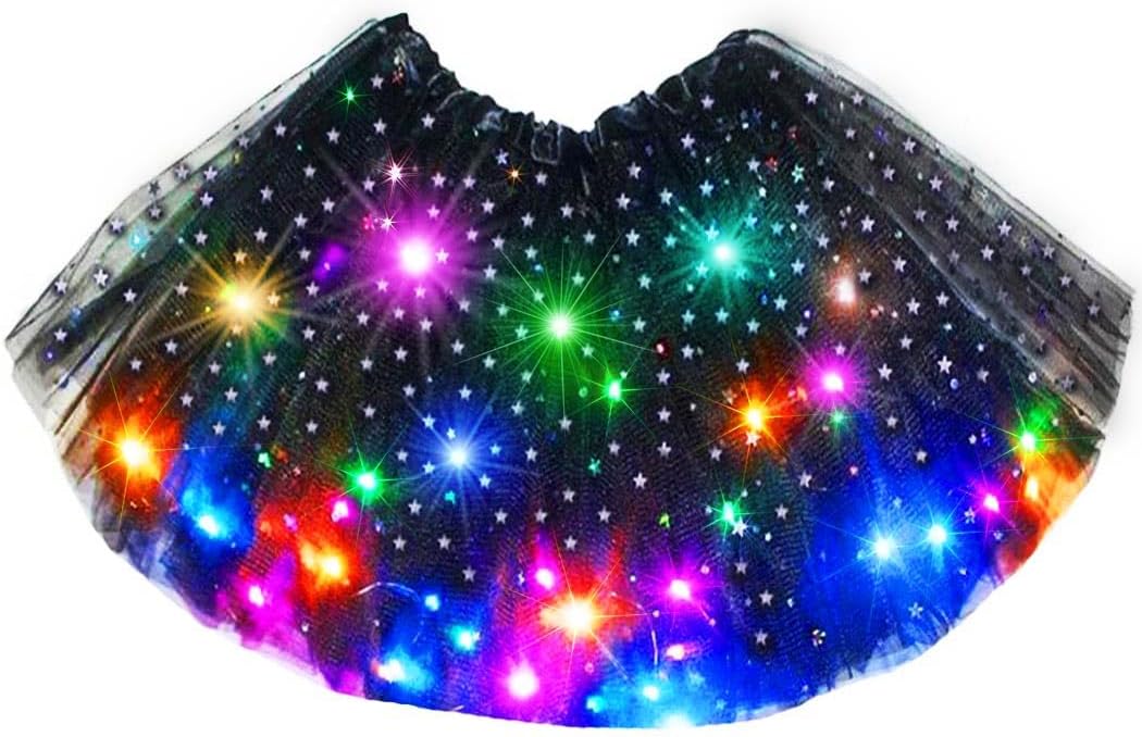 Light Up Tutu Led Layered Tulle Tutus Skirt for Women