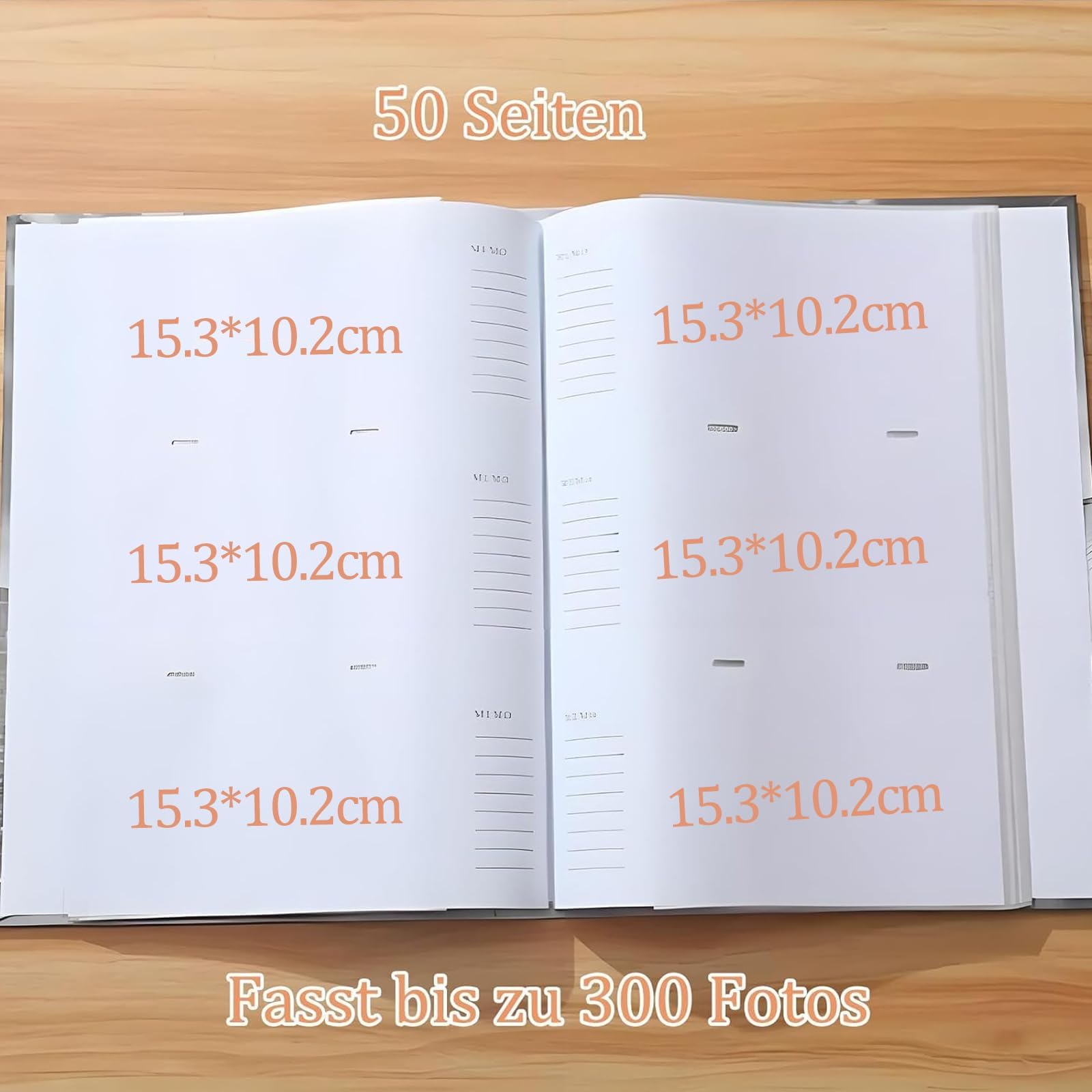 Álbum de fotos para bebé, álbum de fotos de 50 páginas con 300 fotos, álbum de fotos para niños, 33 x 22,5 cm, álbum de fotos para personalizar, álbum de fotos para familia, aniversario de boda