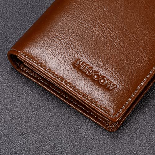 Image of HISCOW Business Card Holder with Large Compartment - Full Grain Leather