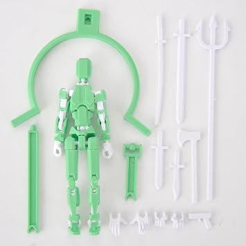 PowerTRC T13 Dummy Action Figure Green Dummy Multi-Jointed Movable Titan Lucky 13 Collectible Toy