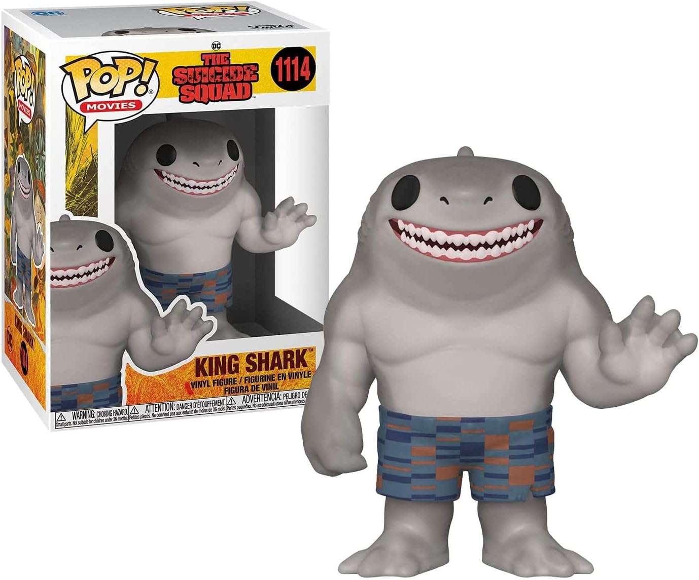 POP! Movies: TSS - King Shark - Suicide Squad 2 - Collectable Vinyl Figure - Gift Idea - Official Merchandise - Toys for Kids & Adults - Movies Fans - Model Figure for Collectors and Display