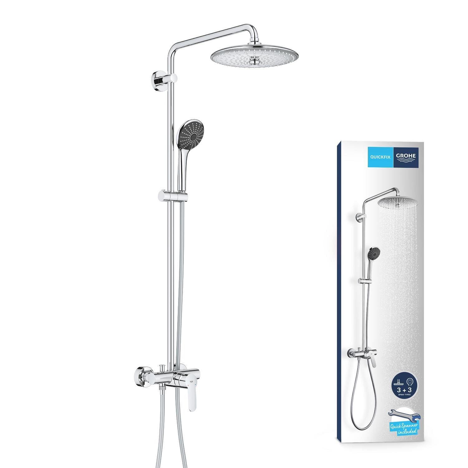 GROHE colonne de douche 27684001 ensemble de douche mitigeur 260 mm