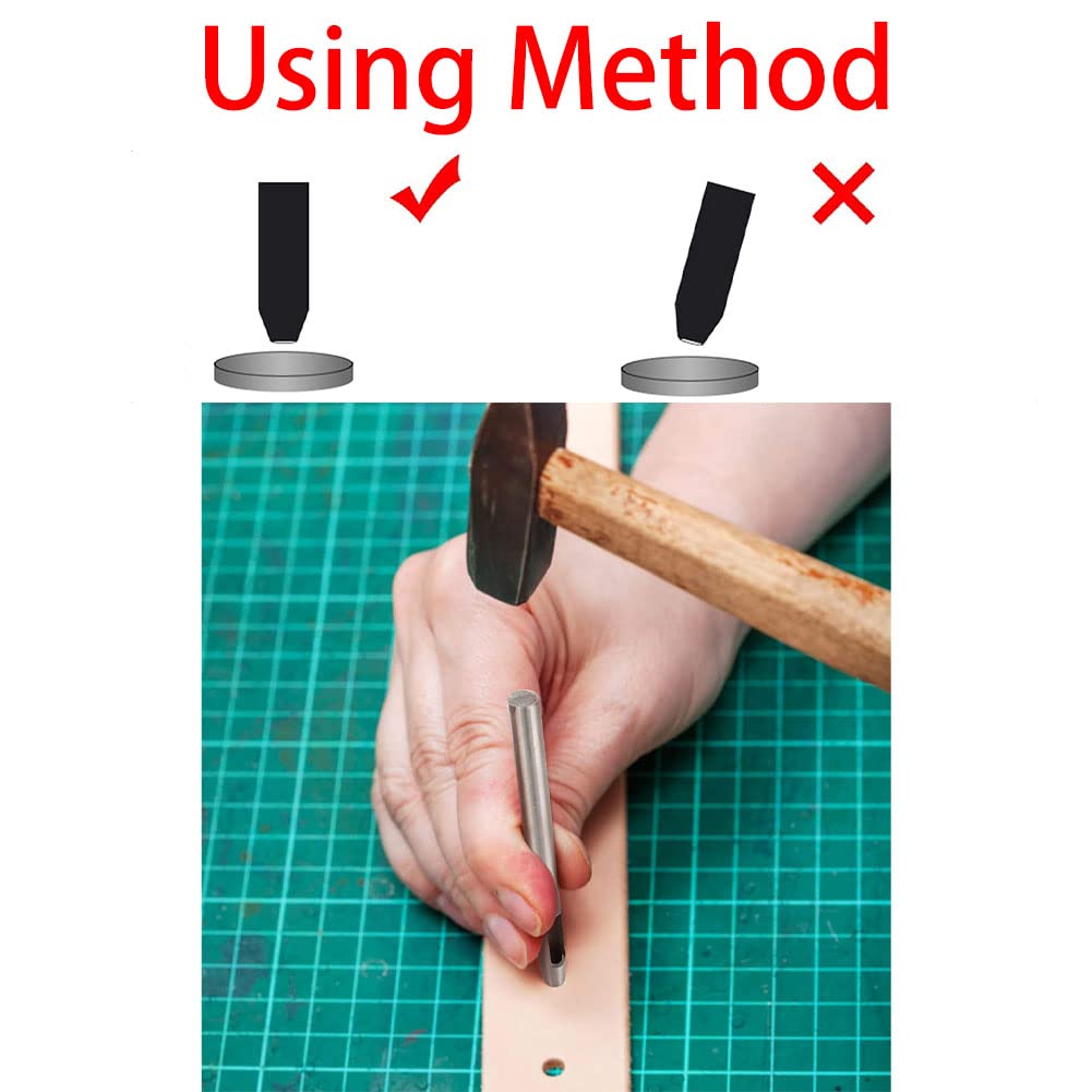 Set 15 Punzoni Rotondi Per Forare Pelle, Cuoio E Tessuti - Diametri Da 0,5 Mm A 6 Mm - Foto 4