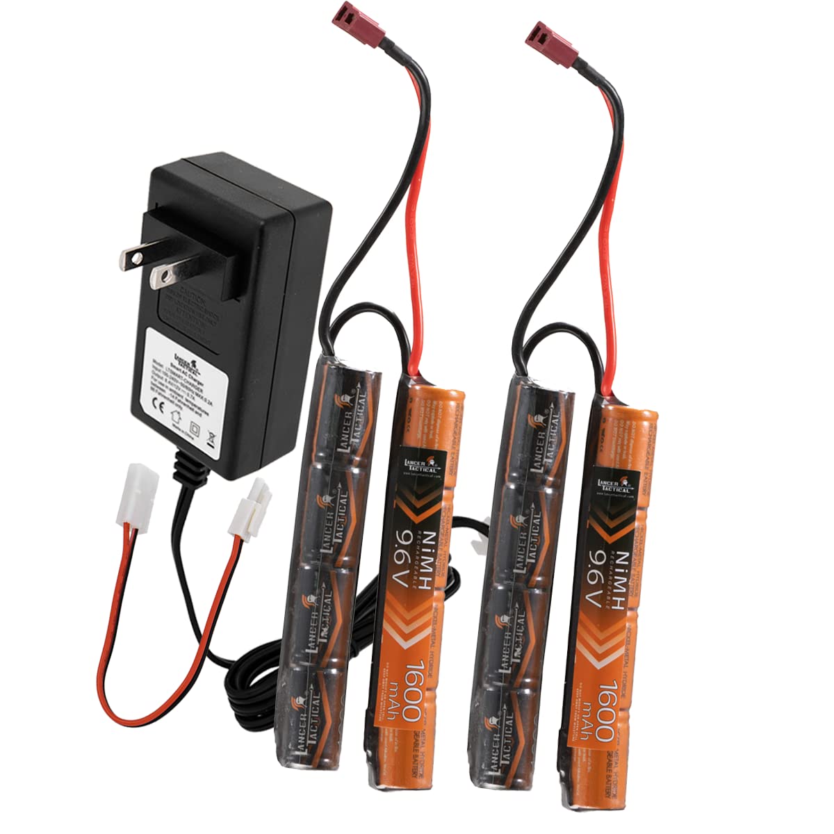 Amazon.com: Lancer Tactical Nimh Battery Pack with Charger, Two