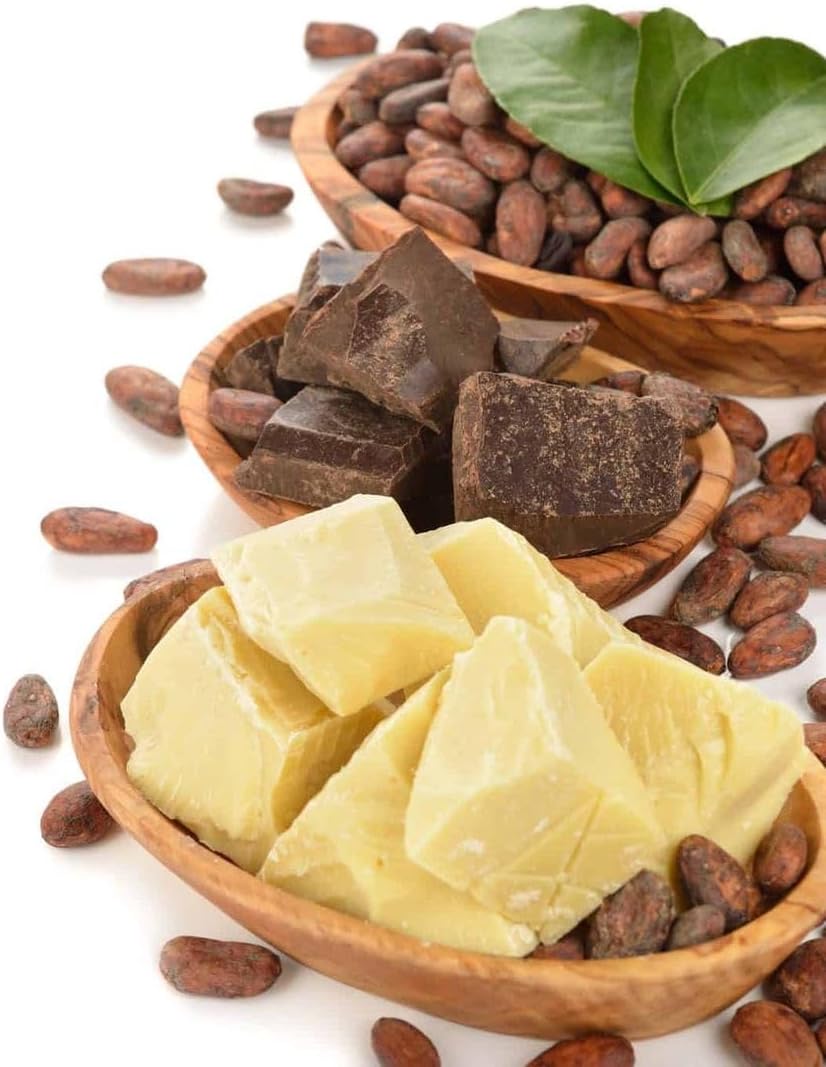 GLANZ NATURALS Unrefined Coco Pure And Fragrant Organic Cocoa Butter Chunks For Diy Body Butters And Cosmetics (Pack Of 2, 500Gm)