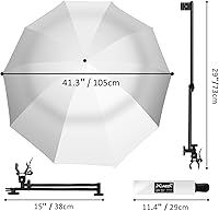 Vista 3 de Sombrilla de playa UPF 50+ con abrazadera universal ajustable