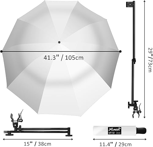 Miniatura 3 de Sombrilla de playa UPF 50+ con abrazadera universal ajustable