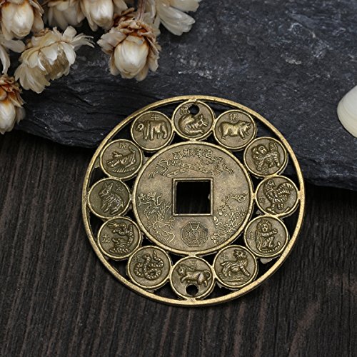 C-FUNN 10 Stücke Glücklichen Chinesischen Tierkreis Feng Shui Auspicious Münzen Für Glück Wohlstand Schutz