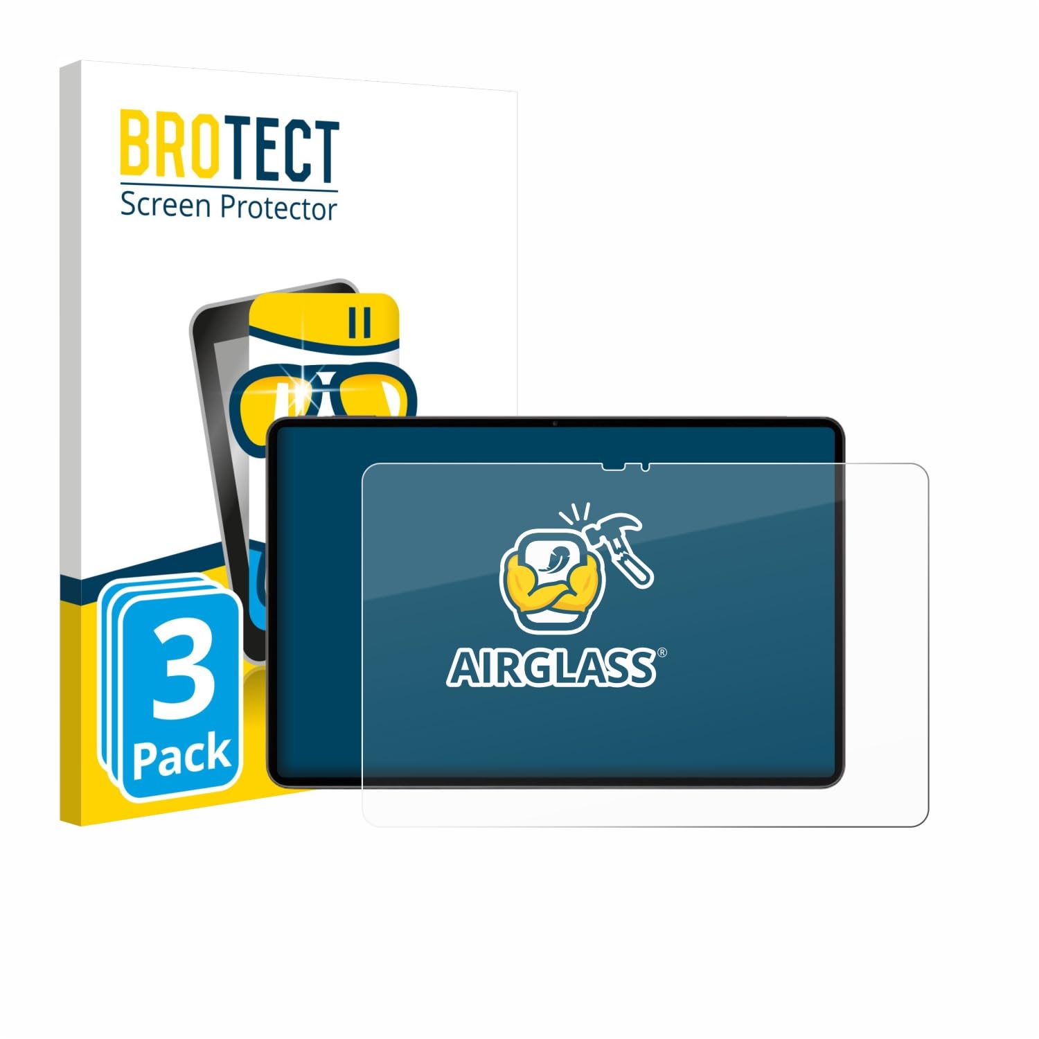 BROTECT 3 Unidades Lámina Cristales para VALE V12X LTE-8128 12.6" | Transparente Protección Pantalla Made in Germany, Dureza 9H Anti-Arañazos Protector Cristal
