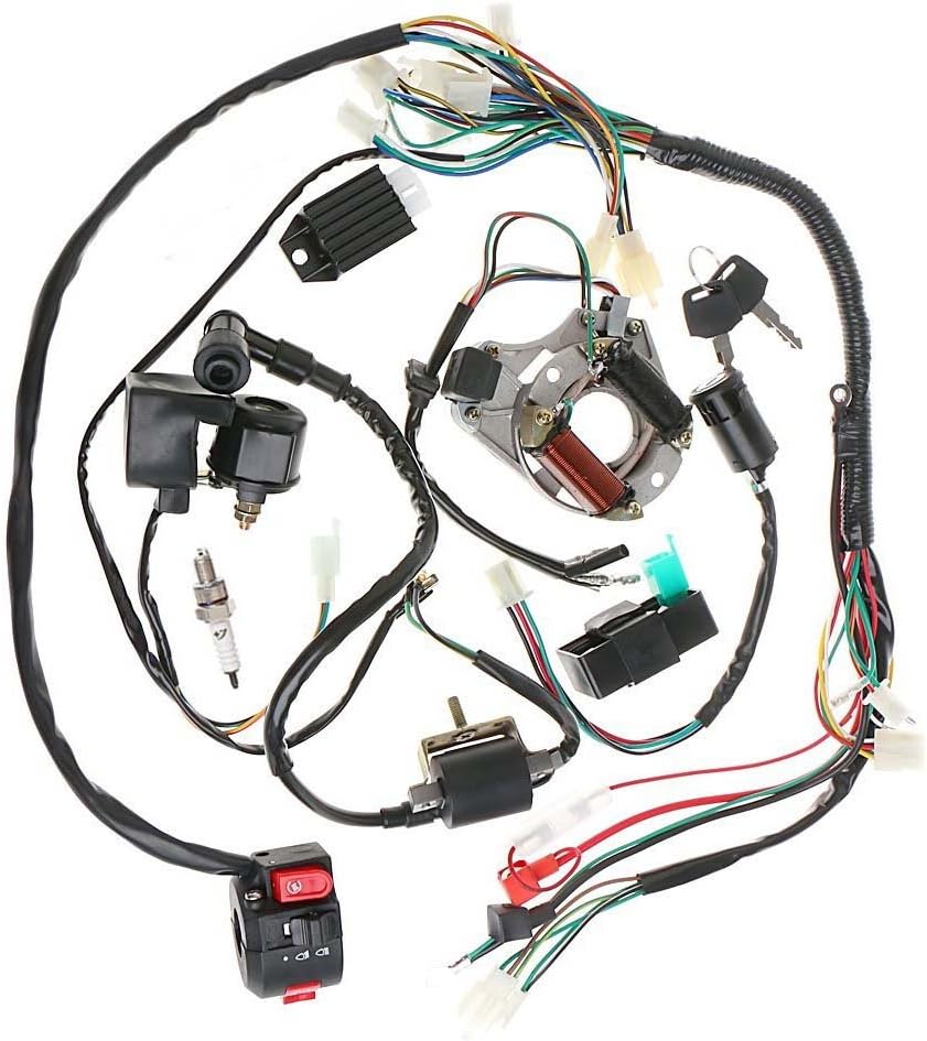 Complete Electrics Stator Coil CDI Wiring Harness for 4 Stroke ATV KLX 50cc 70cc 110cc 125cc