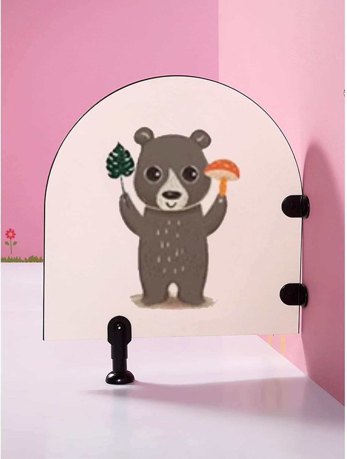 Urinal Partition Panel, Cartoon Design Children's Toilet Divider with Supporting Feet, Floor-Mounted Privacy Screen for Public Restrooms