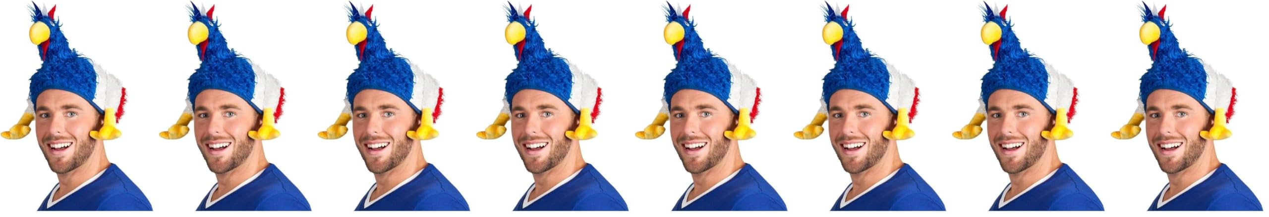 Chapeau coq tricolore France – déguisement supporter (Boland)