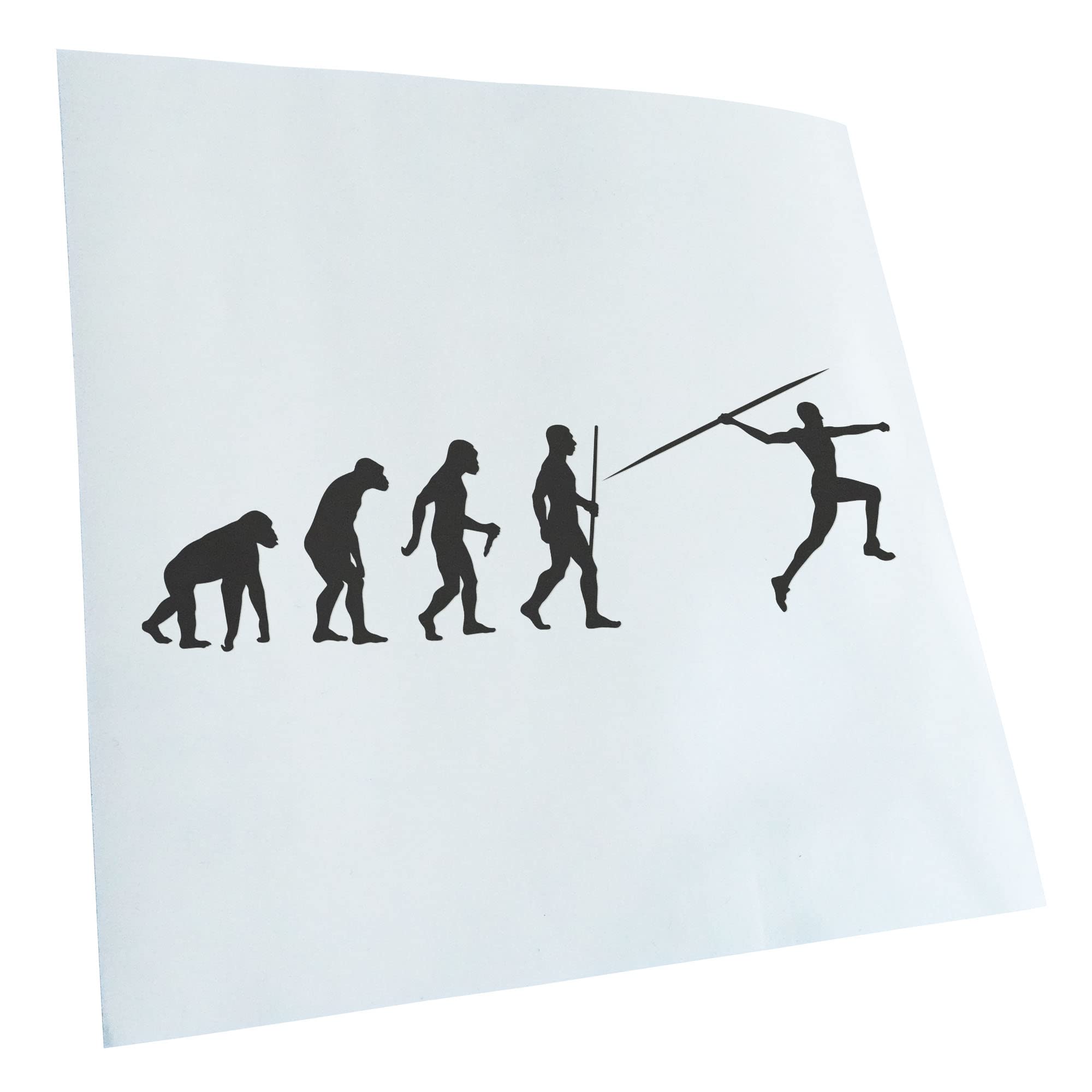 Kiwistar - Car Sticker - Javelin Throw Evolution - Dark Grey - 24 x 8 cm - Rear Window Car Sticker Weatherproof for Car Truck Moped Truck - Sticker Exterior Self-Adhesive Tuning Accessories for