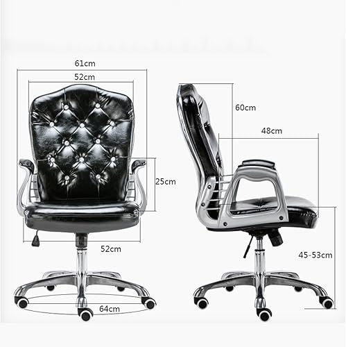 Miniatura 6 de QQXX Silla de oficina en casa silla de escritorio ergonómica con soporte lumbar reposabrazos ejecutivo giratoria ajustable para mujeres y adultos