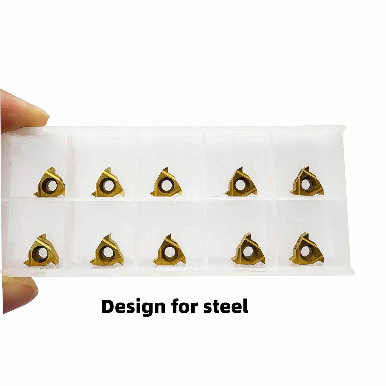 10pcs 11ER A60 Indexable Carbide Threading Inserts External Threading for Thread Turning Tool Holders Design for Steel Cutting
