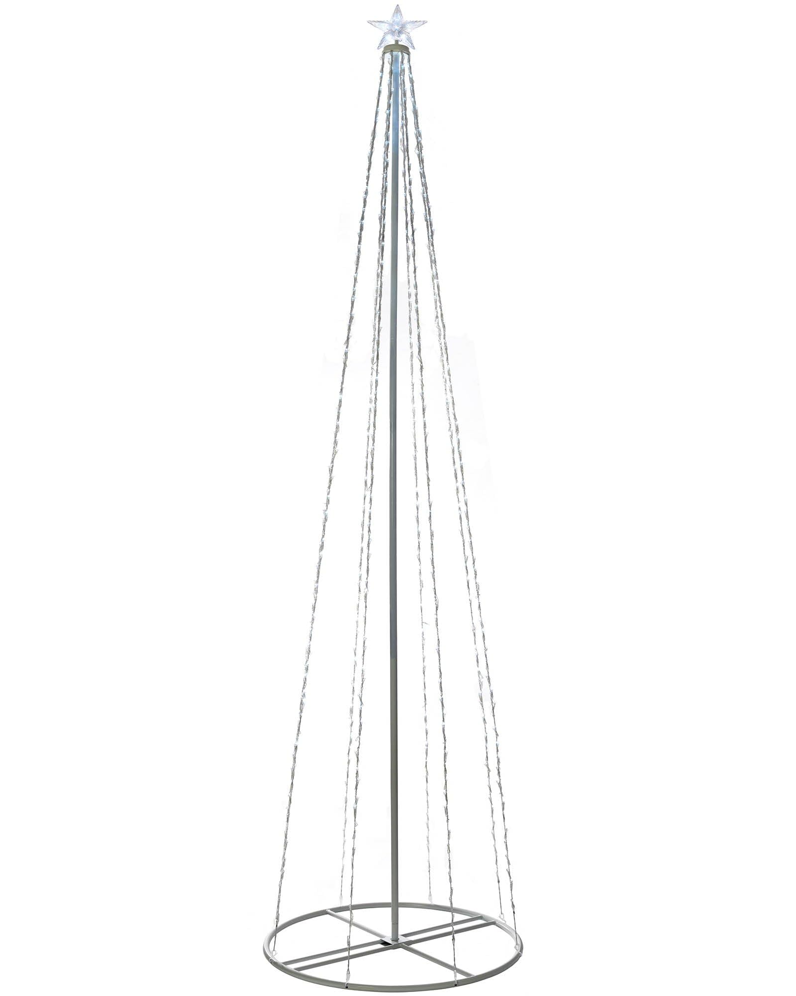 WeRChristmas Pre-Lit LED Animated Function Pop-Up Christmas Tree, 270 cm - White