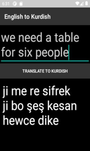 Language Translator English to Kurdish