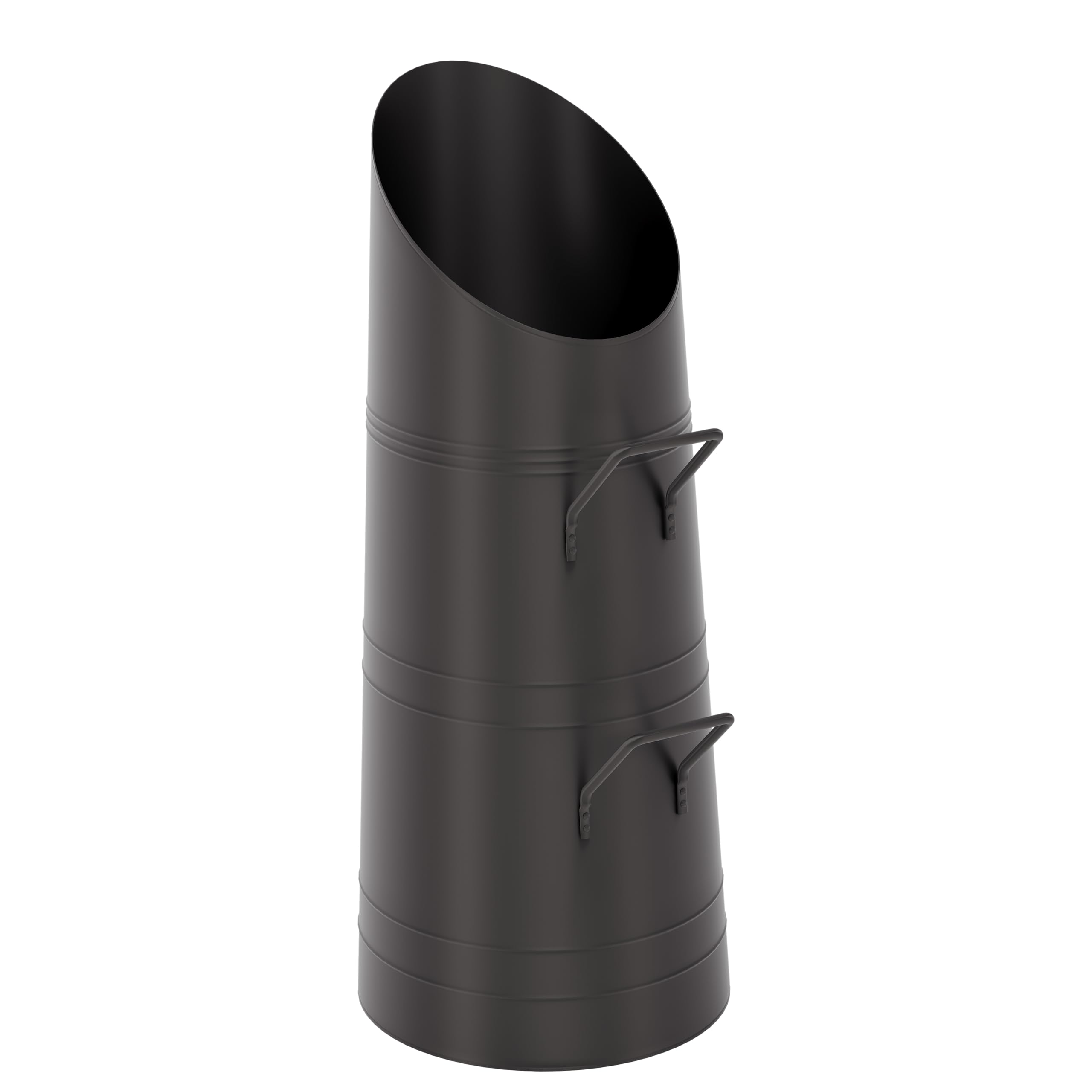 Fire Vida Coal Hod Range – Modern Black Fireside Coal Scuttle with Handles (H56 x W21 x D32 cm)